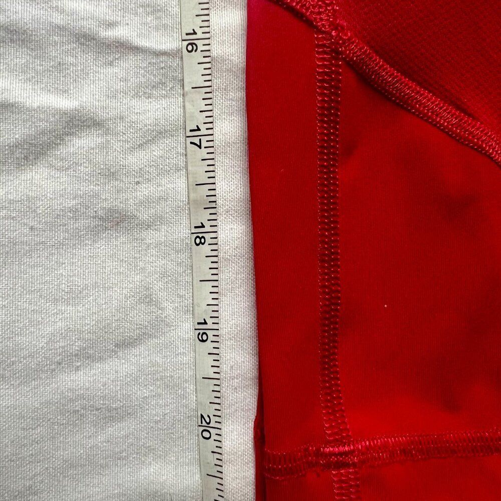 LULULEMON - RED FAST AND FREE CROP LEGGINGS - SIZE 6 - Picture 8 of 8